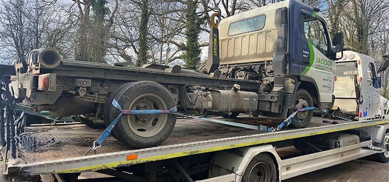 Truck On the back of Flatbed, Sussex